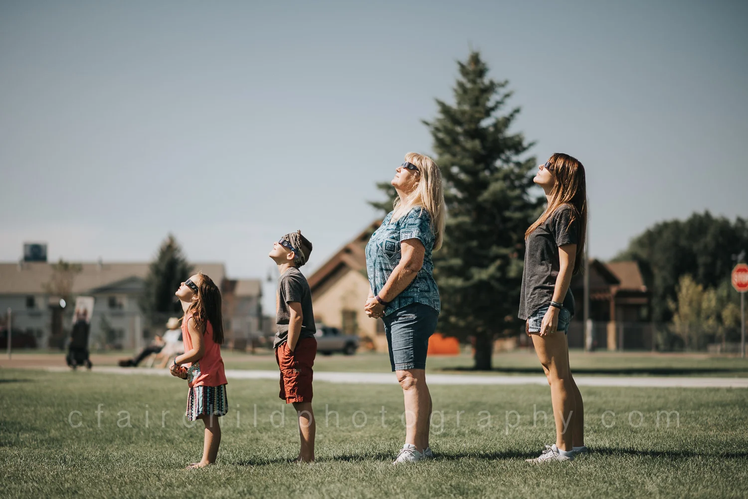 Three generations, taken in August, during the eclipse.