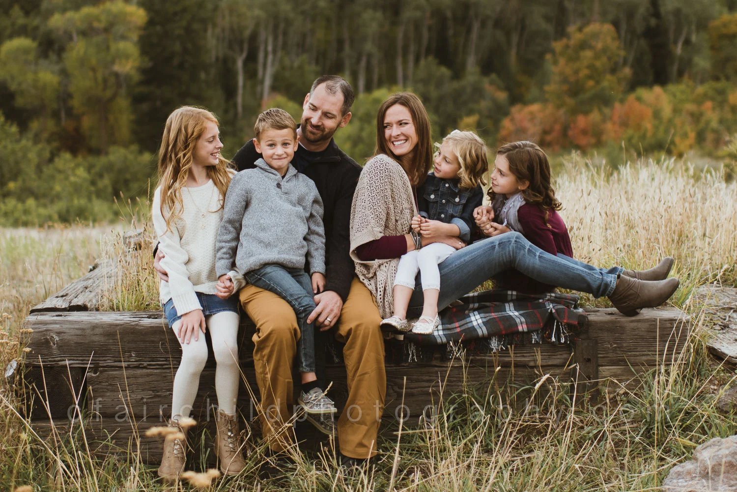 The Simpsons, taken in September, during their family session.