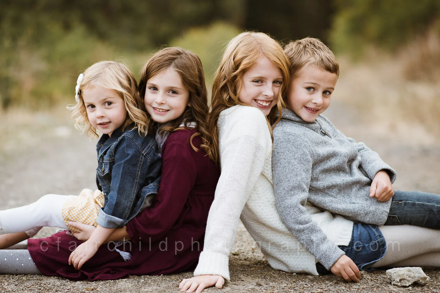 The Simpson children, taken in September, during their family session.