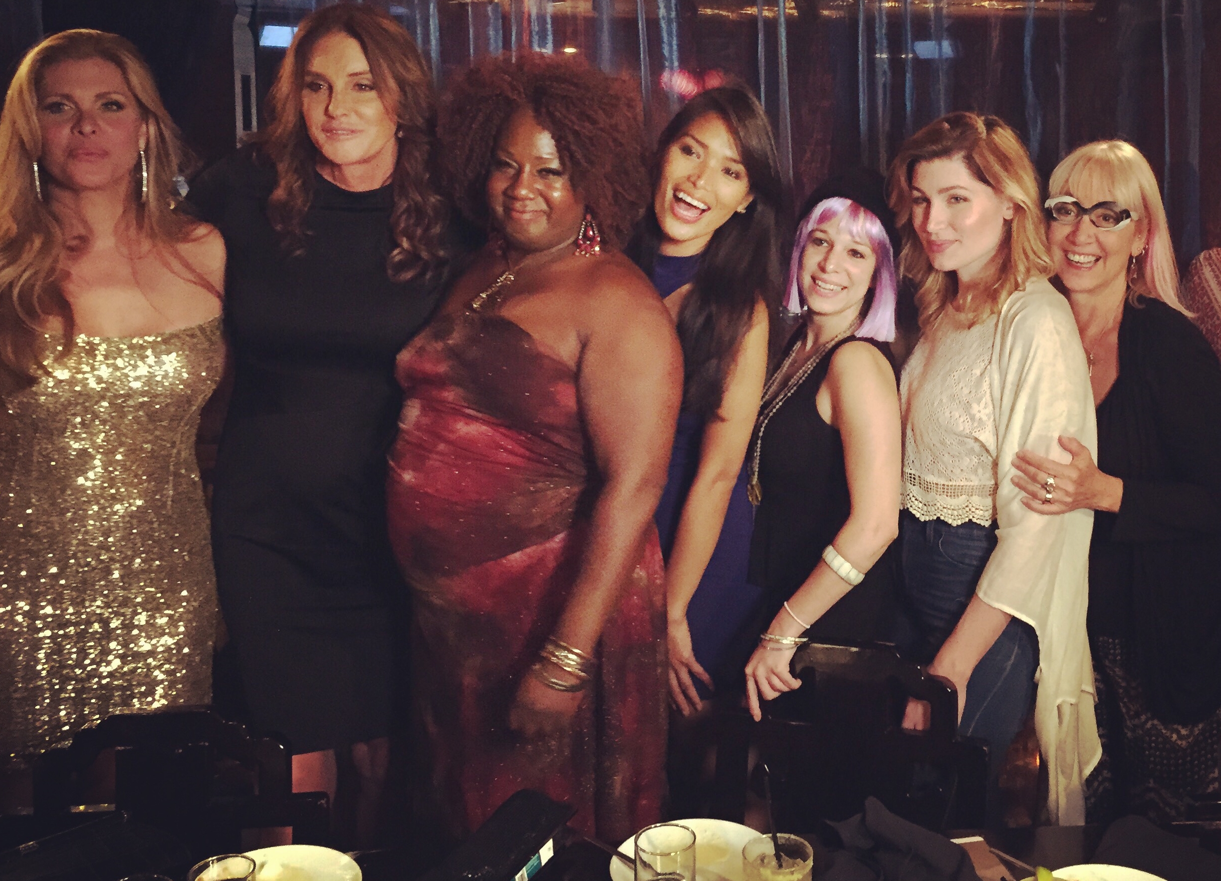 Allie (purple hair) with Caitlyn Jenner and Gender Proud