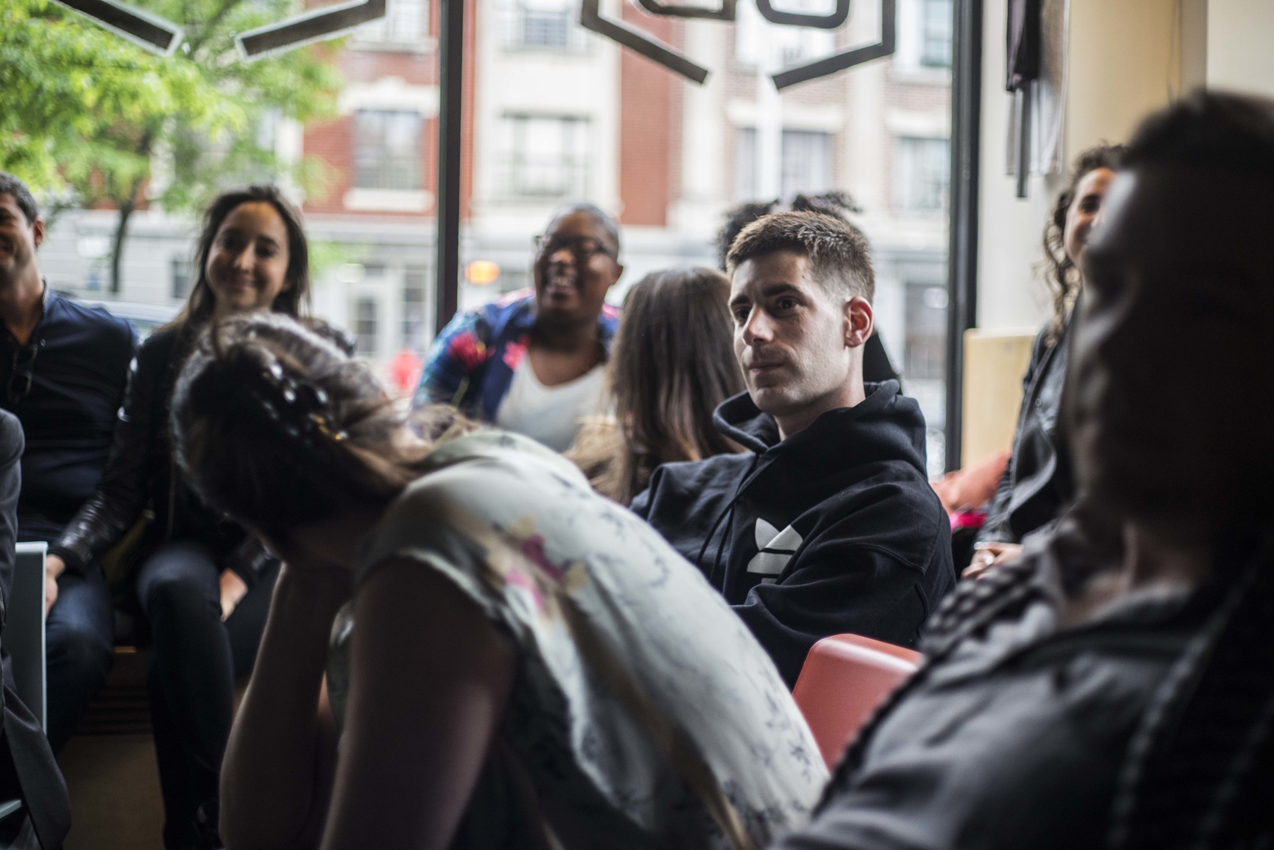 Breakout co-founder Graham Cohen being as trendy as only a start-up founder can be, rocking the Breakout hoodie.