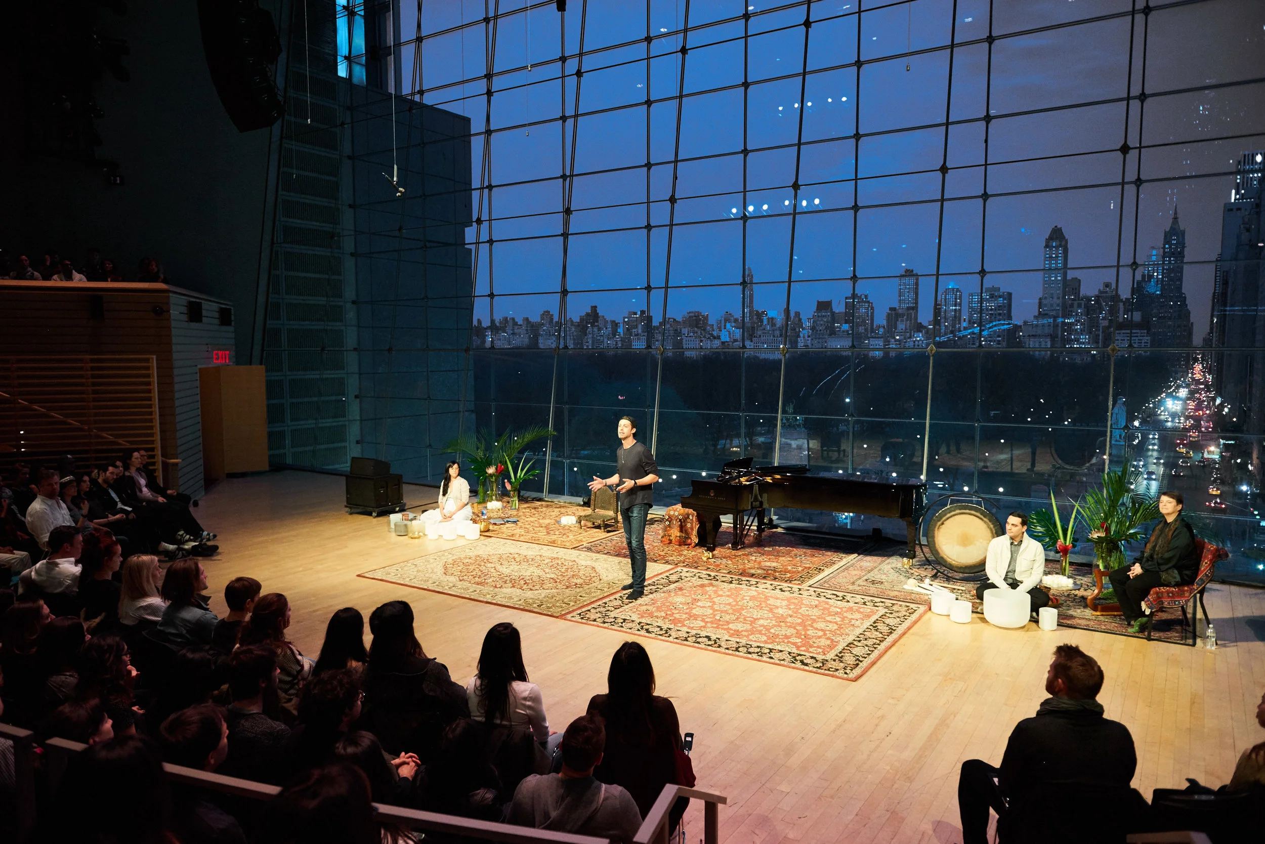 Jesse leading the Big Quiet in Lincoln Center