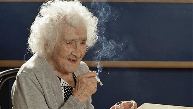 Jeanne Calment, the oldest living human in history 