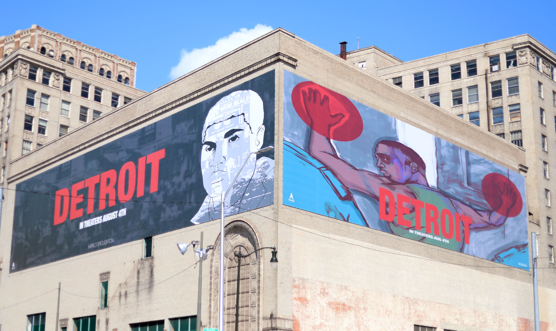 Marlo Broughton mural of DETROIT -- Curated by Playground Detroit + Brooklyn Outdoor