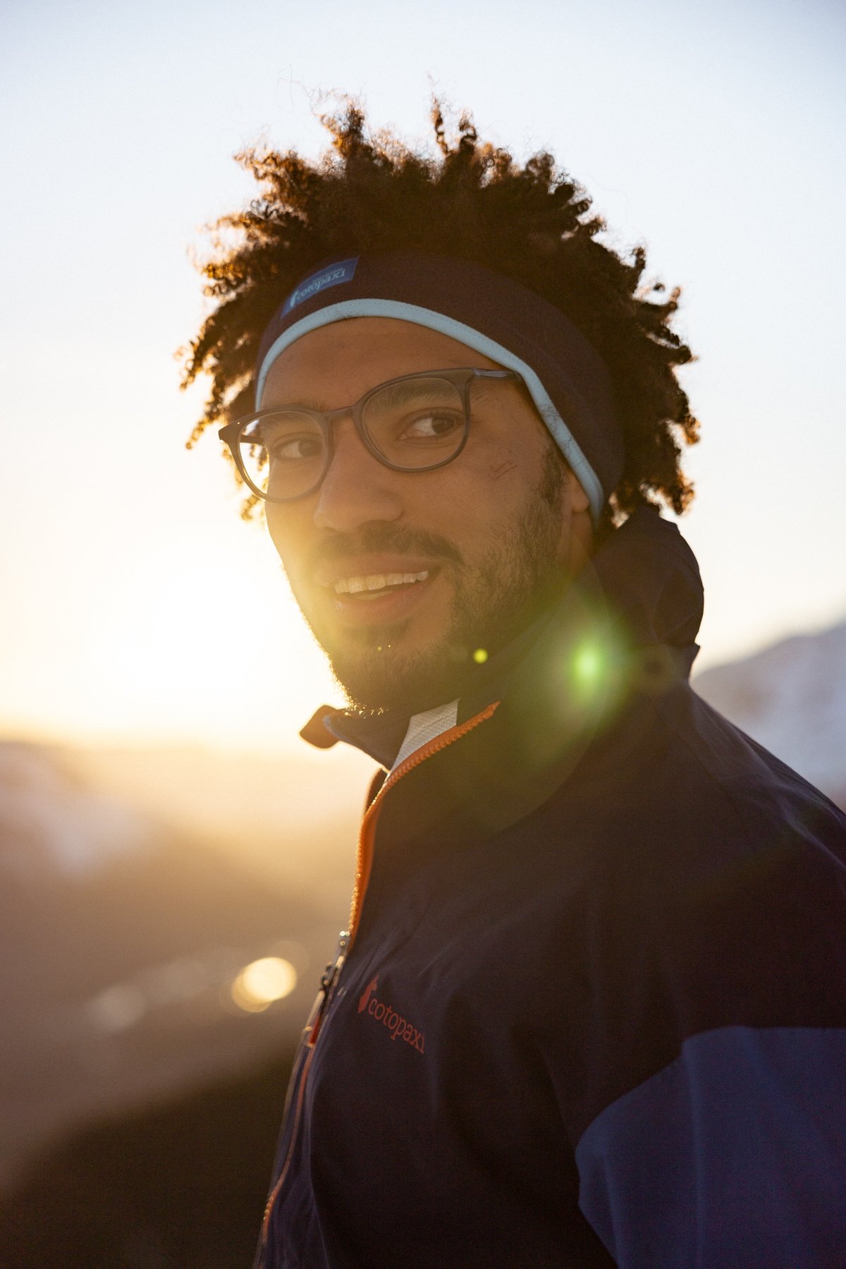 Portrait of a man in the Mountains