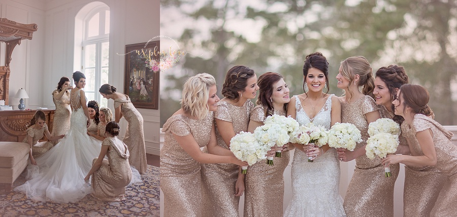 sequin-gown-bridesmaids-dressing-bride-portrait-houston-chateau.jpg