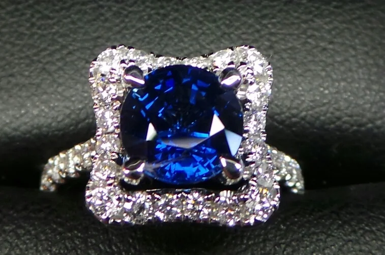 Sapphire and diamond Engagement ring fit for a Princess!