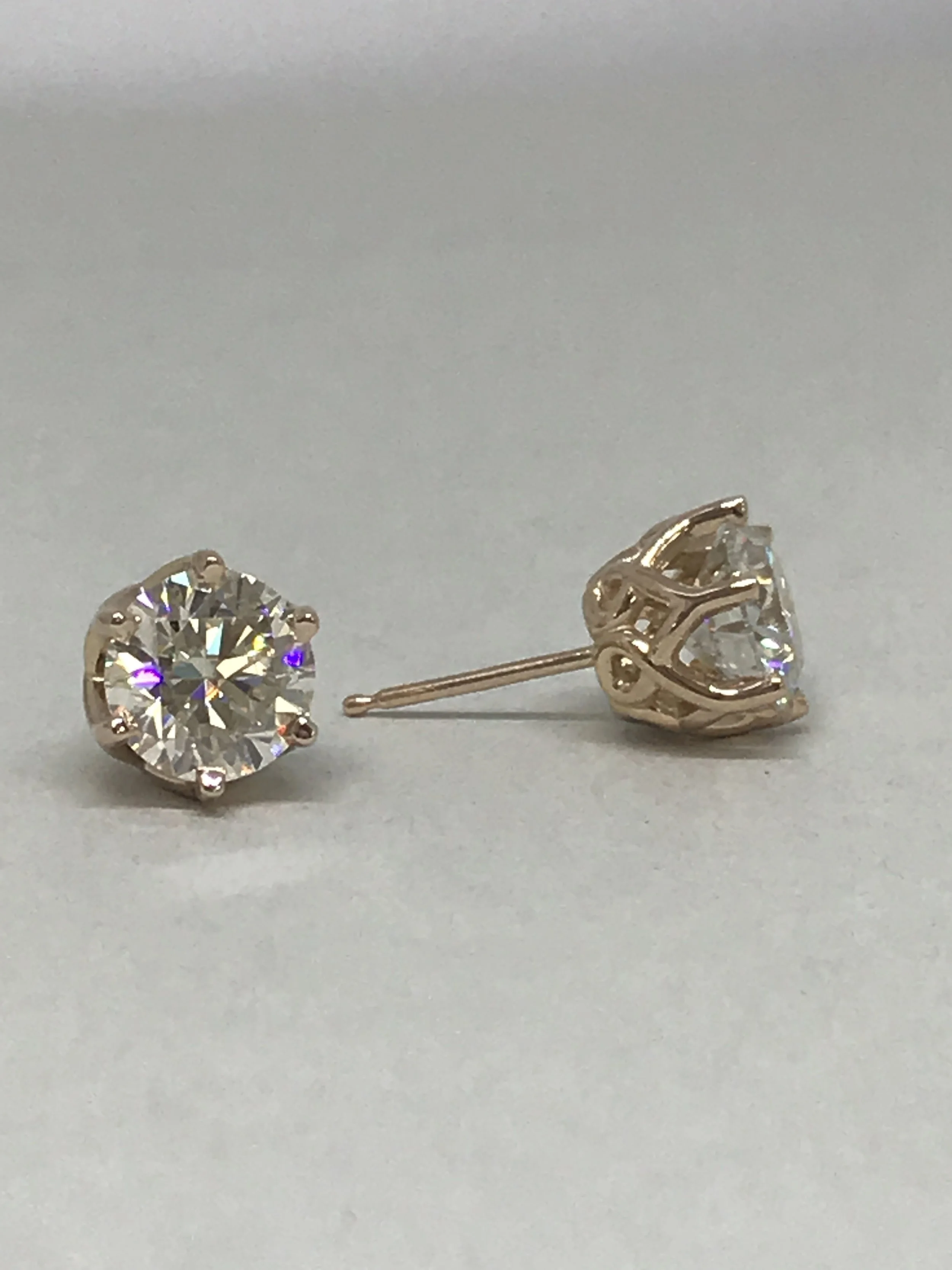 rose gold awesome studs