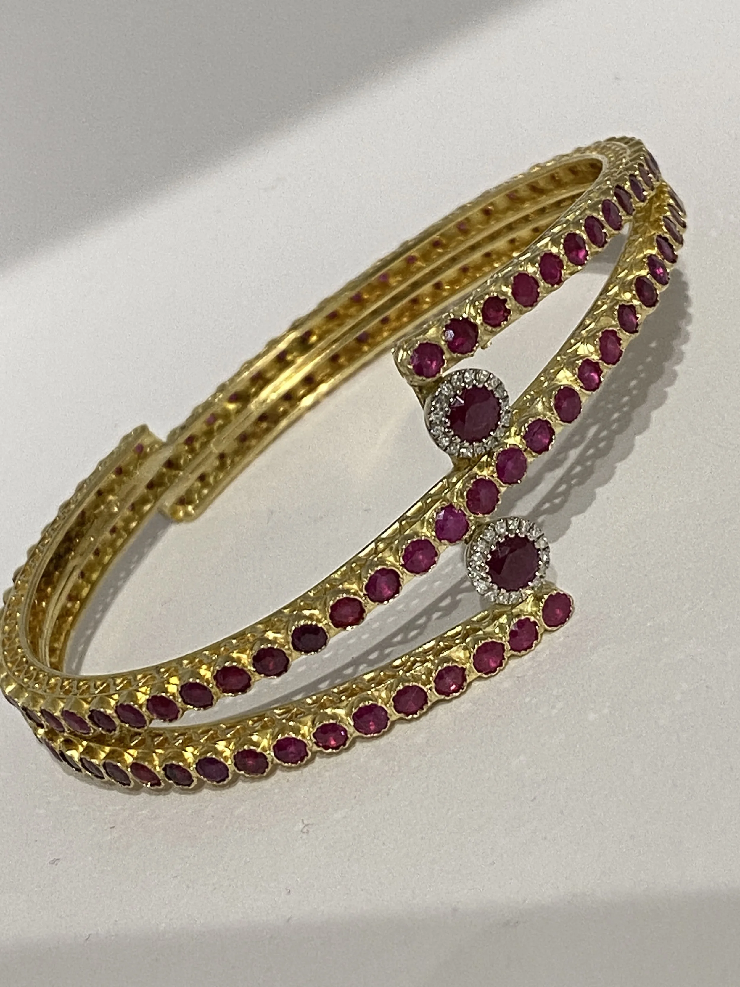 High Karat ruby and diamond bracelet