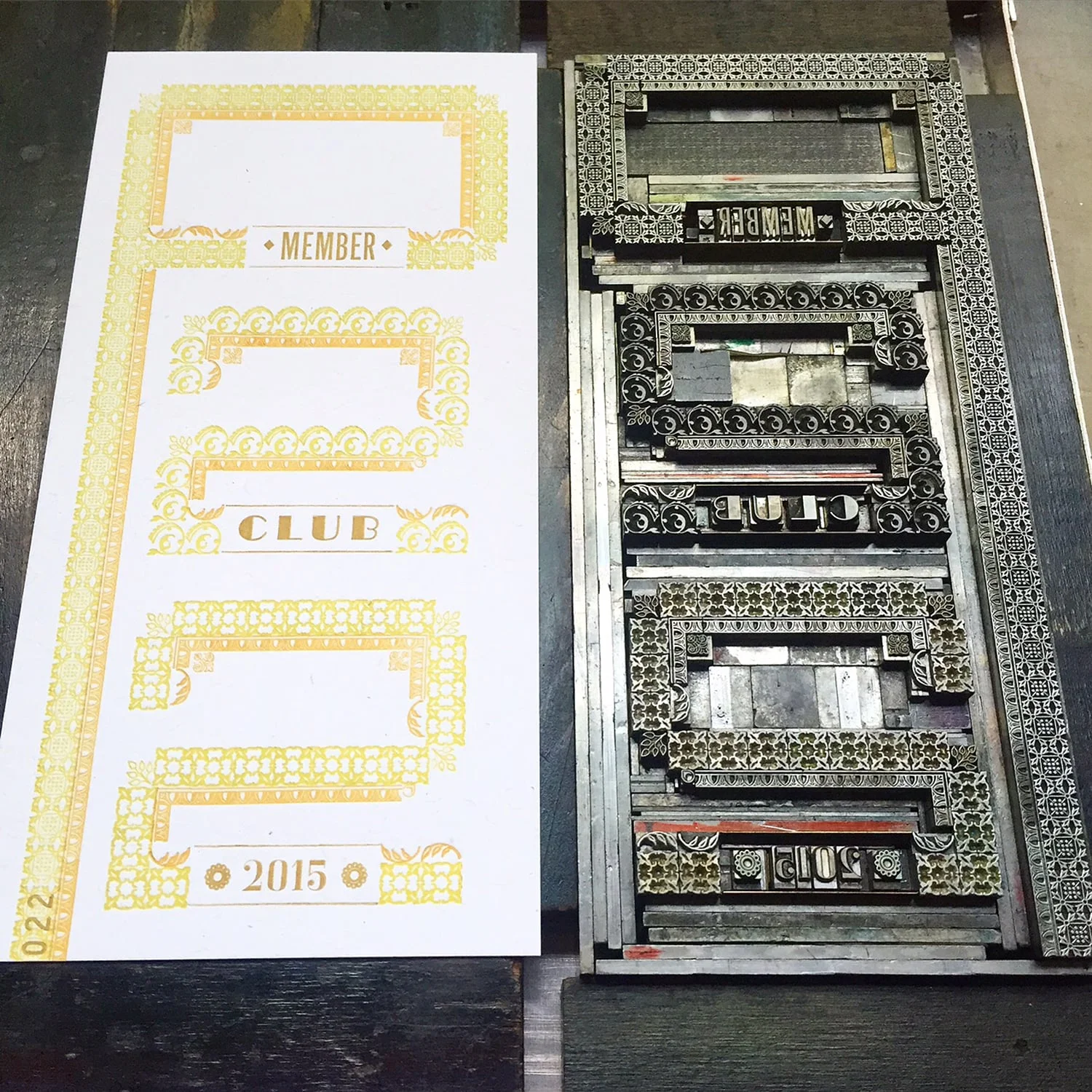 P22 2015 Club Cards printed at Starshaped, one of many print collaborations.