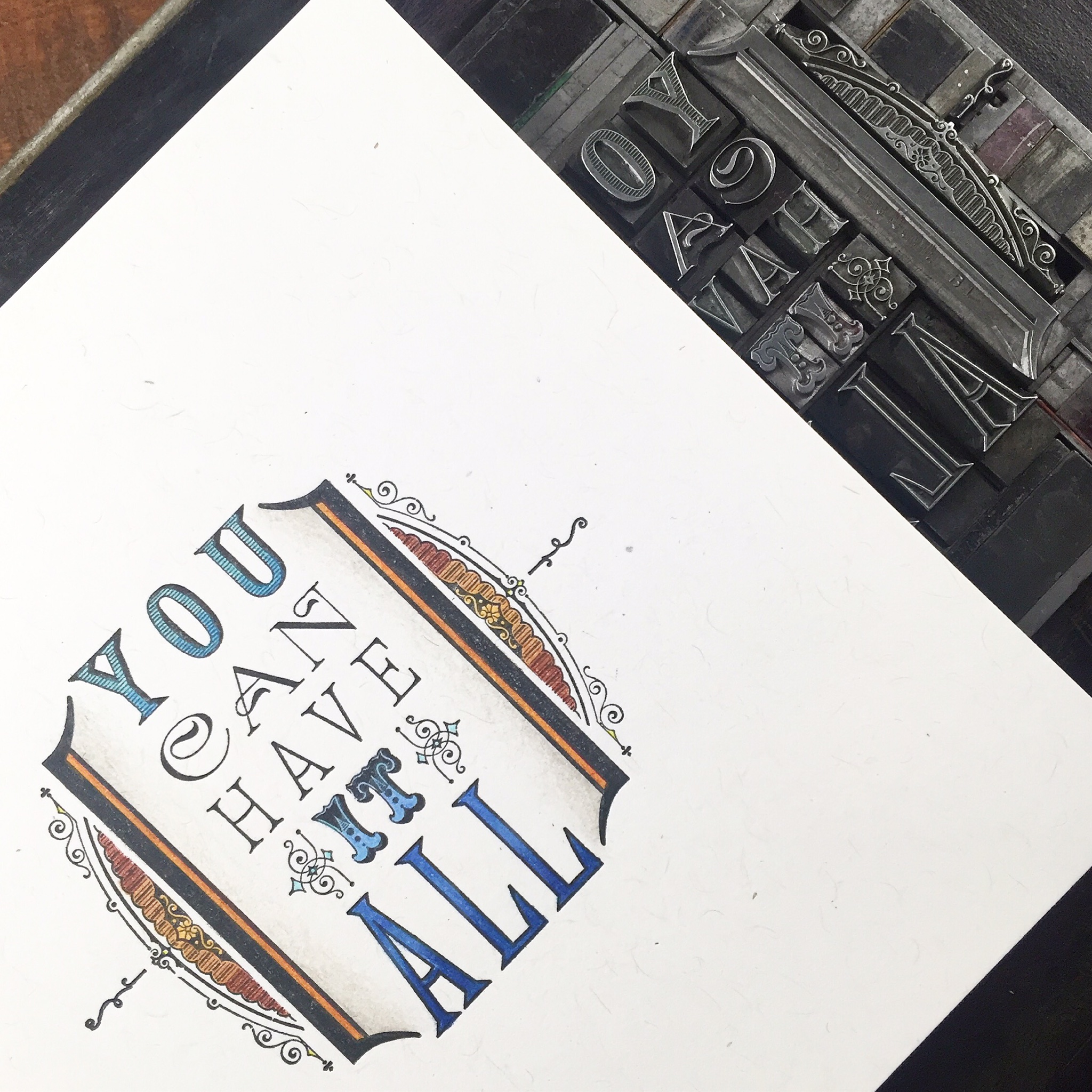 'You Can Have it All' colored print
