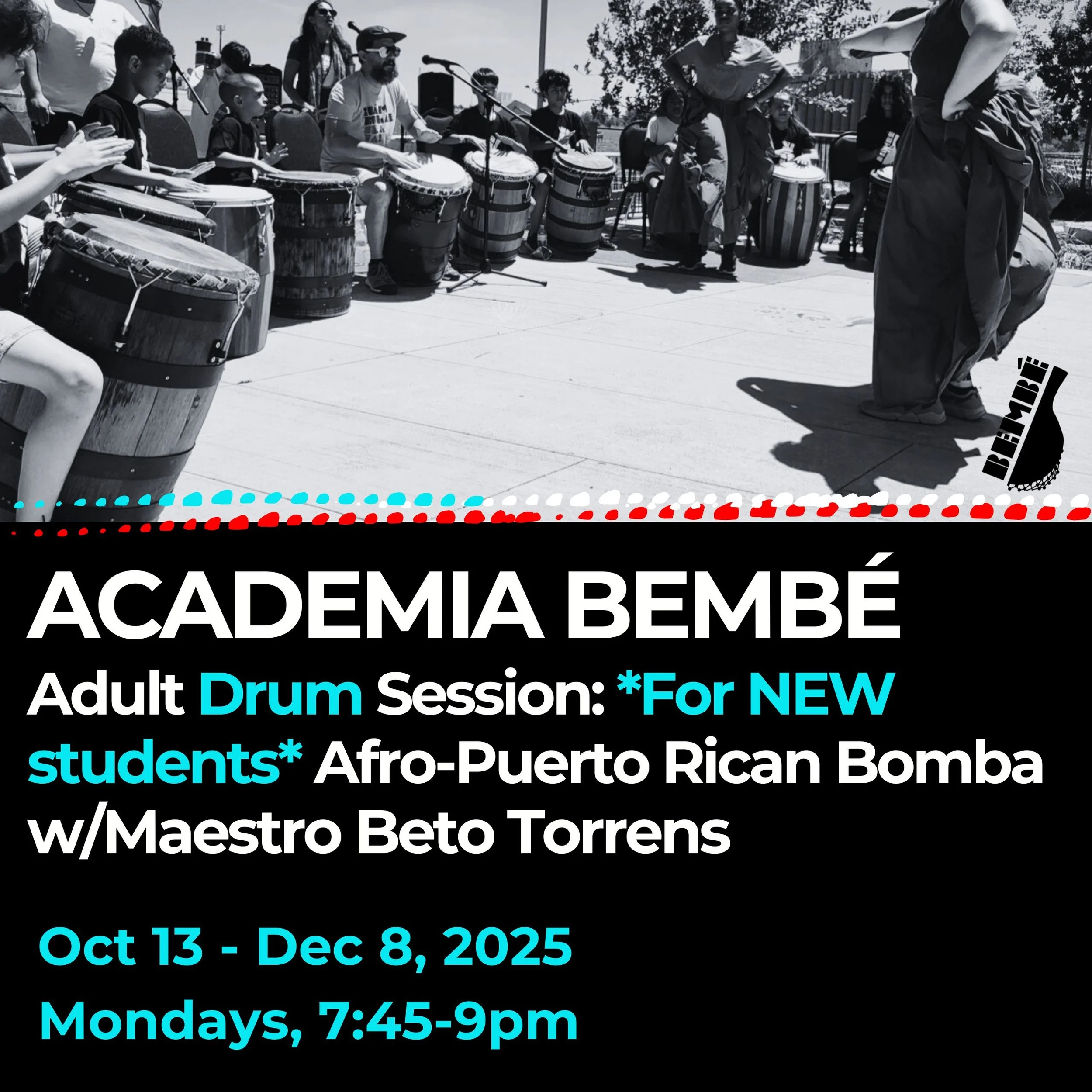 Adult: Afro-Puerto Rican Bomba Drum (For NEW Students Only)