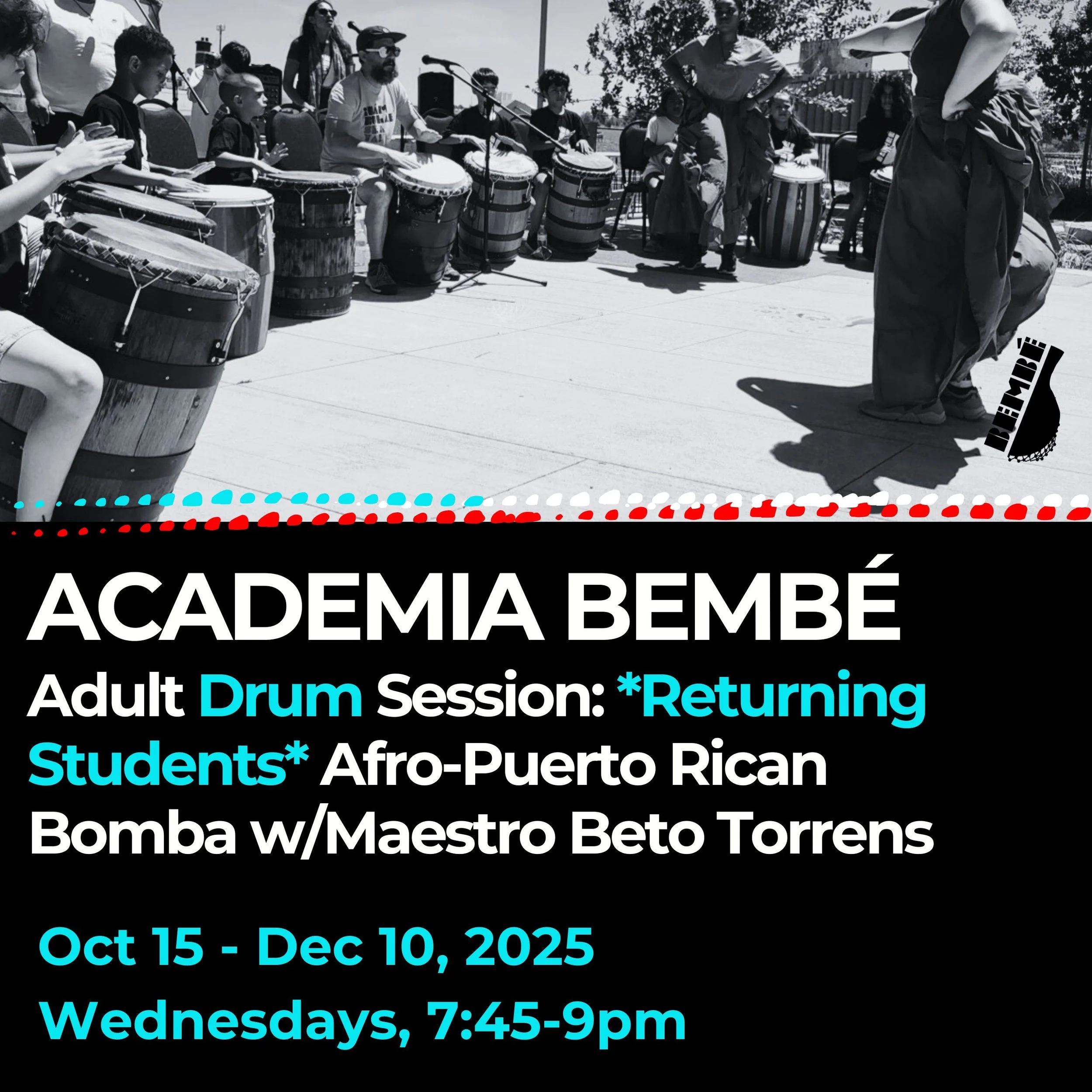 Adult: Afro-Puerto Rican Bomba Drum (For RETURNING Students Only)