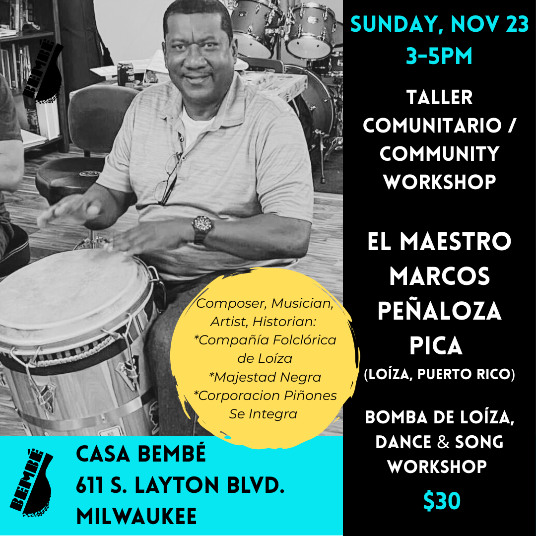 Community Workshop - Bomba de Loiza with Special Guest Marcos Penaloza Pica!