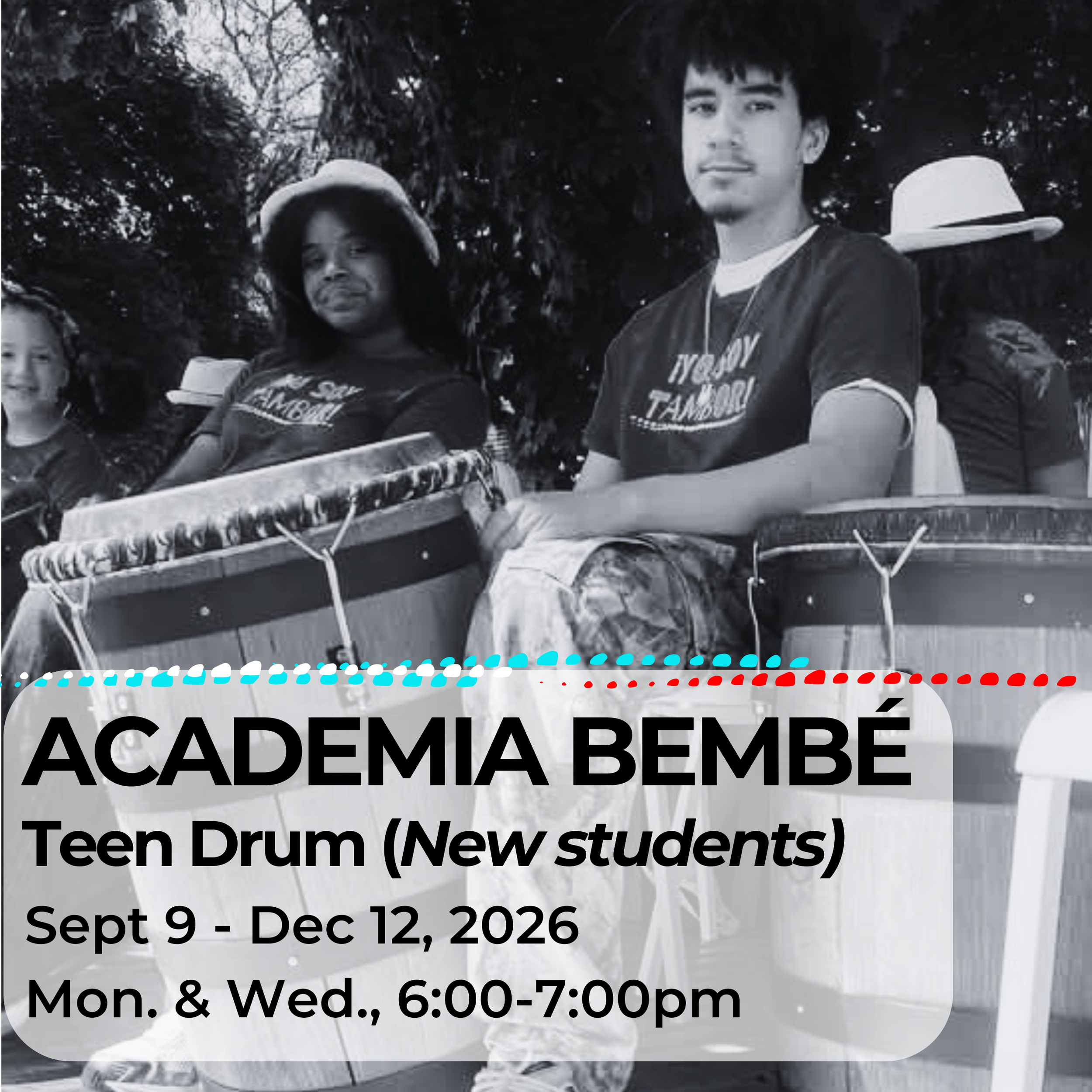 Pre-Teen &amp; Teen Drum (For New Students): Afro-Latino Musical Traditions - Ages 11-17