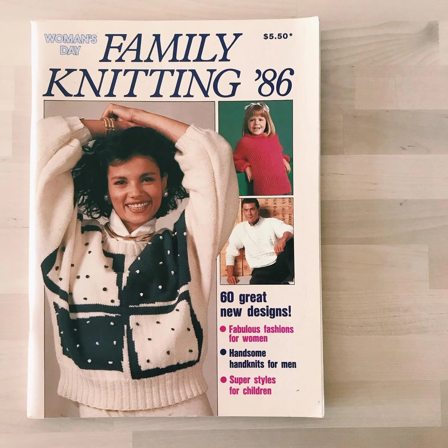 Ok so I&rsquo;m casually flipping through my Woman&rsquo;s Day Family Knits &lsquo;86 in preparation for when I list a batch of vintage knitting books to my Etsy store in 2047 when I get some sPaRe TiMe and BOOM - How do I know this face??? Swipe to 