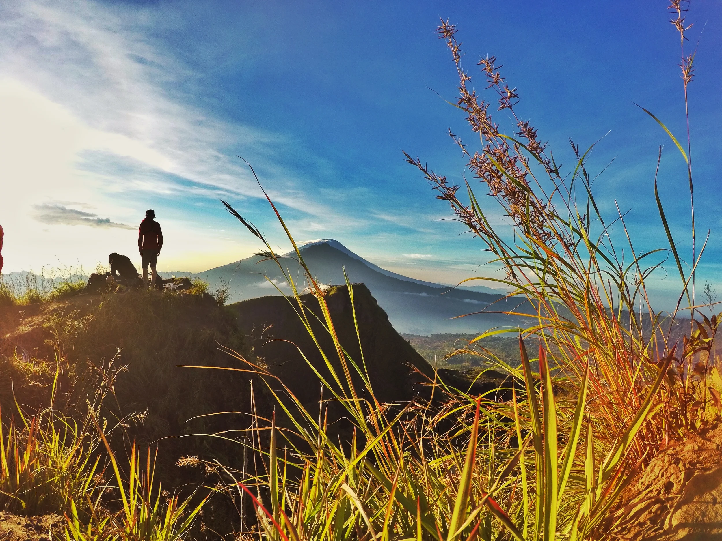 Nick and Jon prep some gear on a very picturesque outcropping. We had to secure our bags so the monkey's didn't rifle through them.