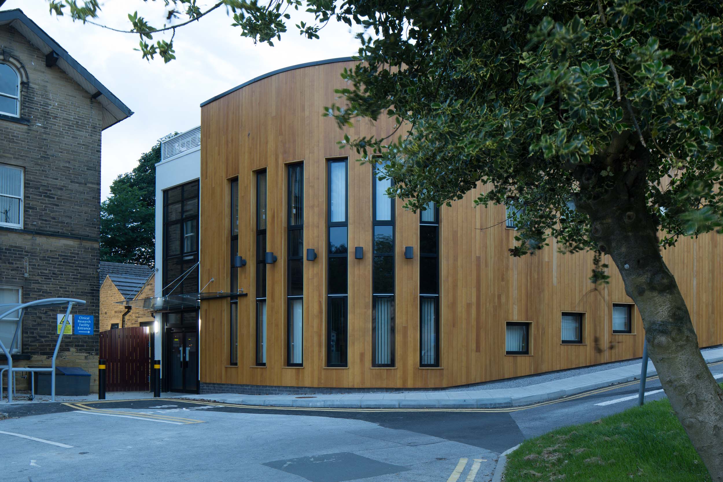 bradford royal infirmary institute of health research twilight exterior before.jpg