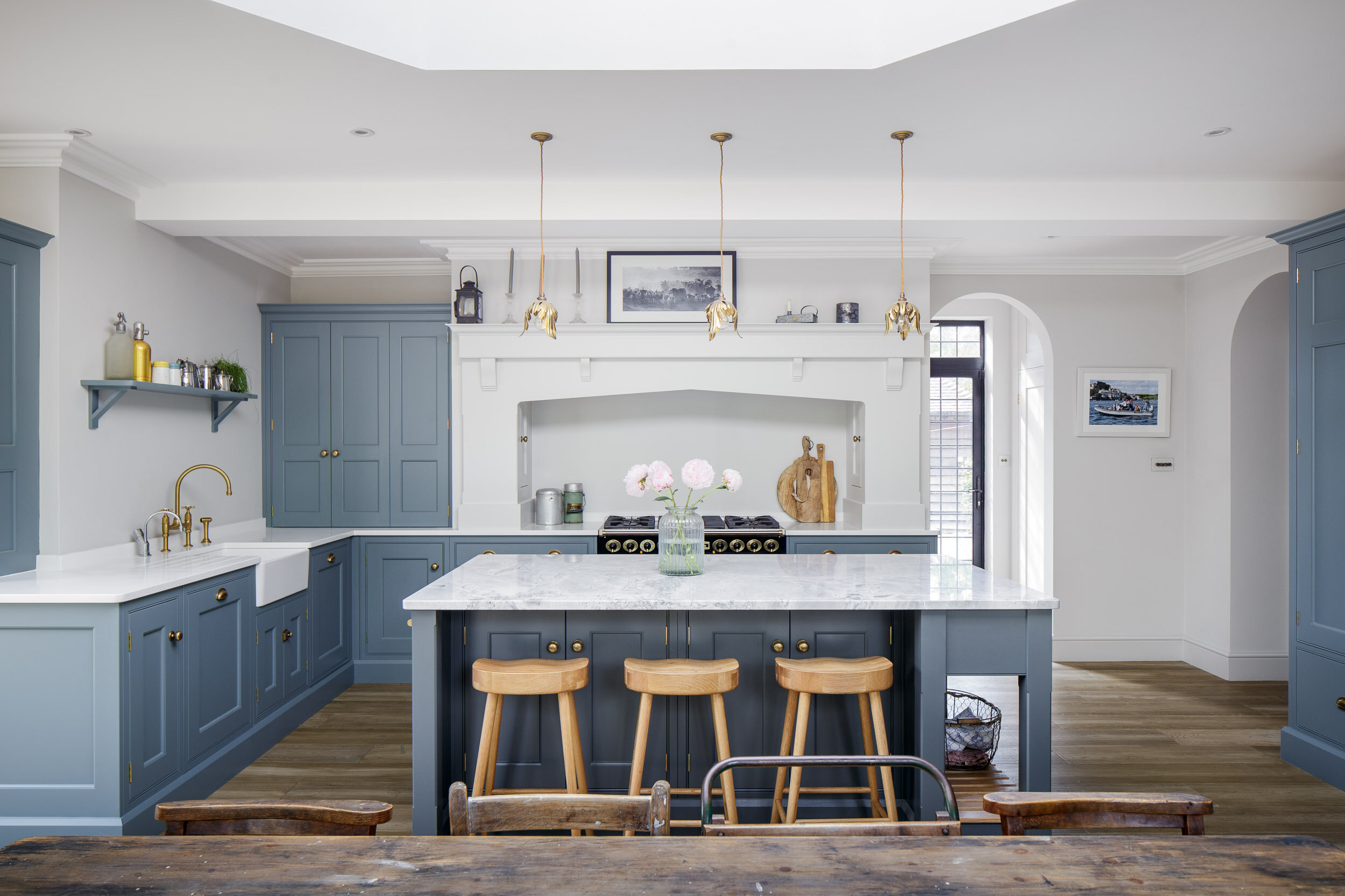 residential blue kitchen interior london photograph.jpg