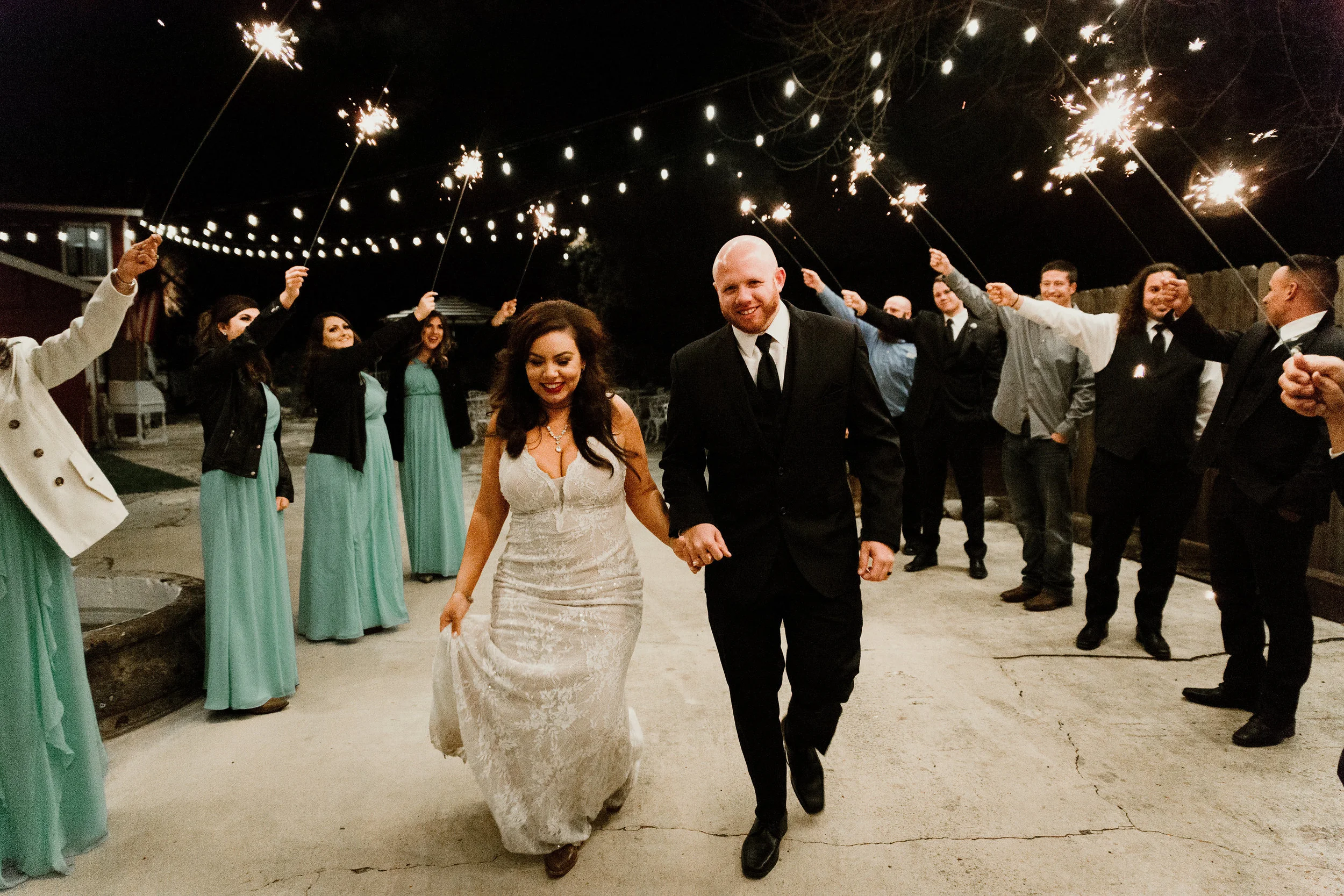 Sweet Pea Ranch Wedding Sparkler Exit