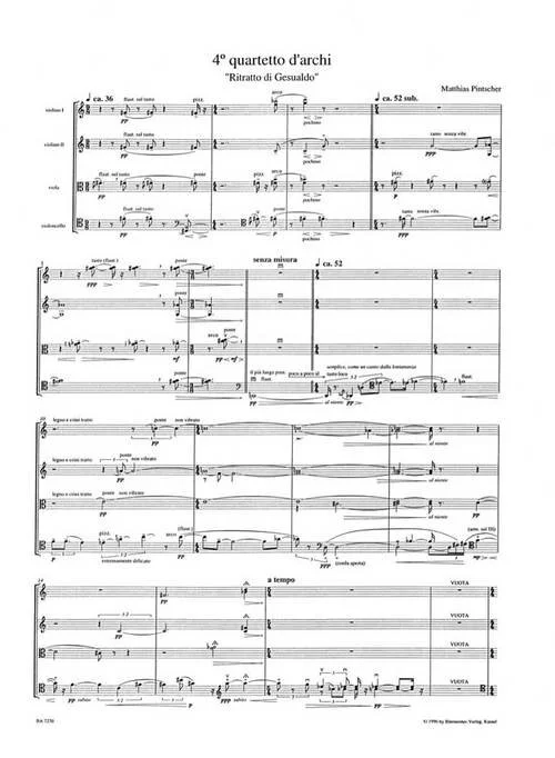 4° QUARTETTO D'ARCHI „RITRATTO DI GESUALDO“