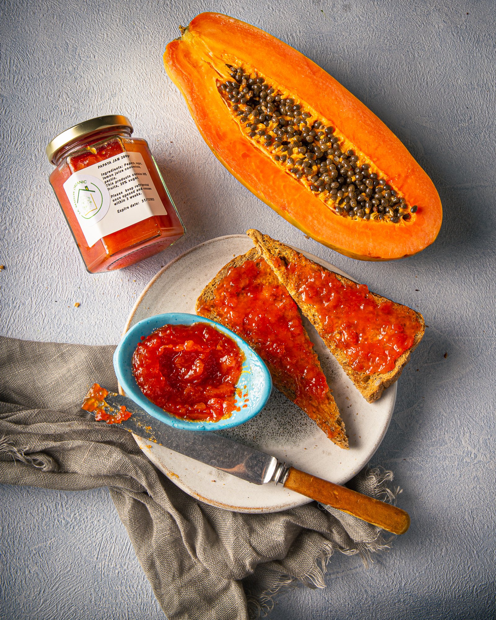 Papaya Jam for La Maison Organic