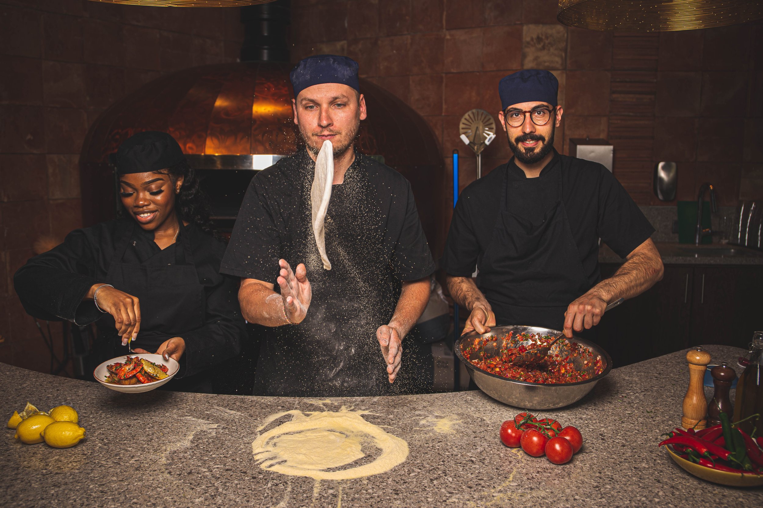Chefs in action at Gallio
