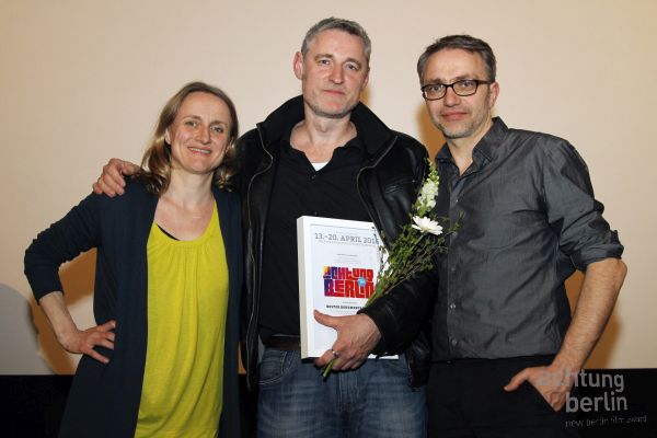 Susanne Schüle ( Jury ACHTUNG BERLIN ), Manuel Fenn (Regie u. Kamera PARCHIM INTERNATIONAL), Leopold Grün (Jury ACHTUNG BERLIN)