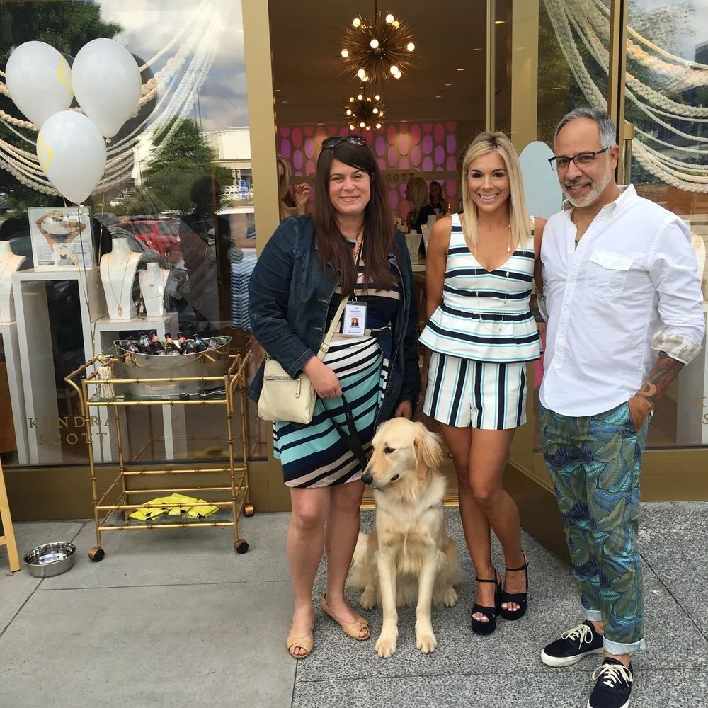 Jenna Muller of Modern Luxury hosted a Kendra Gives Back at Kendra Scott in support of Doggies on the Catwalk w/ Vincent Martinez