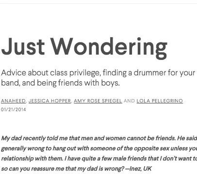 Just Wondering: Class Privilege