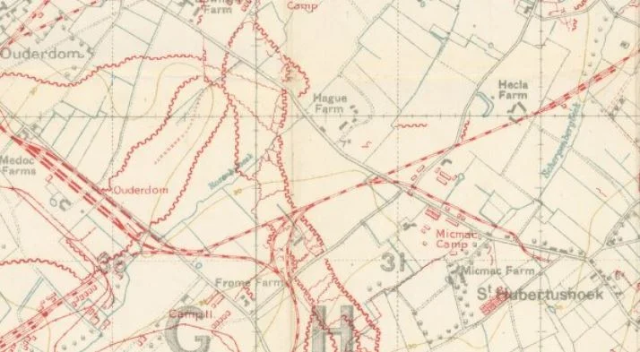 Micmac camp is marked in red just above and to the right of the '31'.