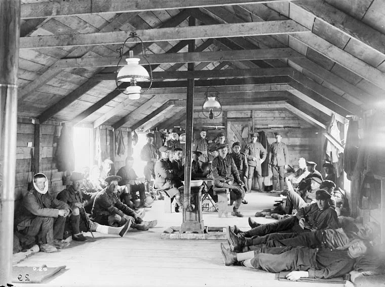 Interior of Canadian Field Ambulance Ward, June 1916.