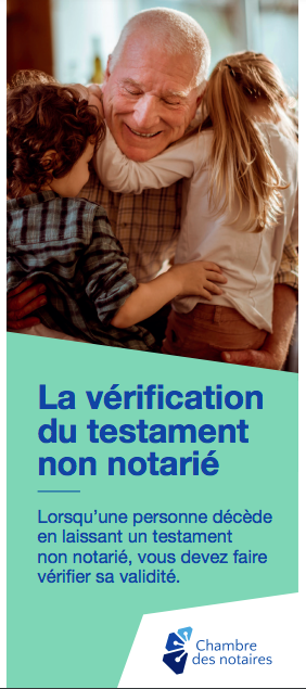 La vérification du testament non notarié