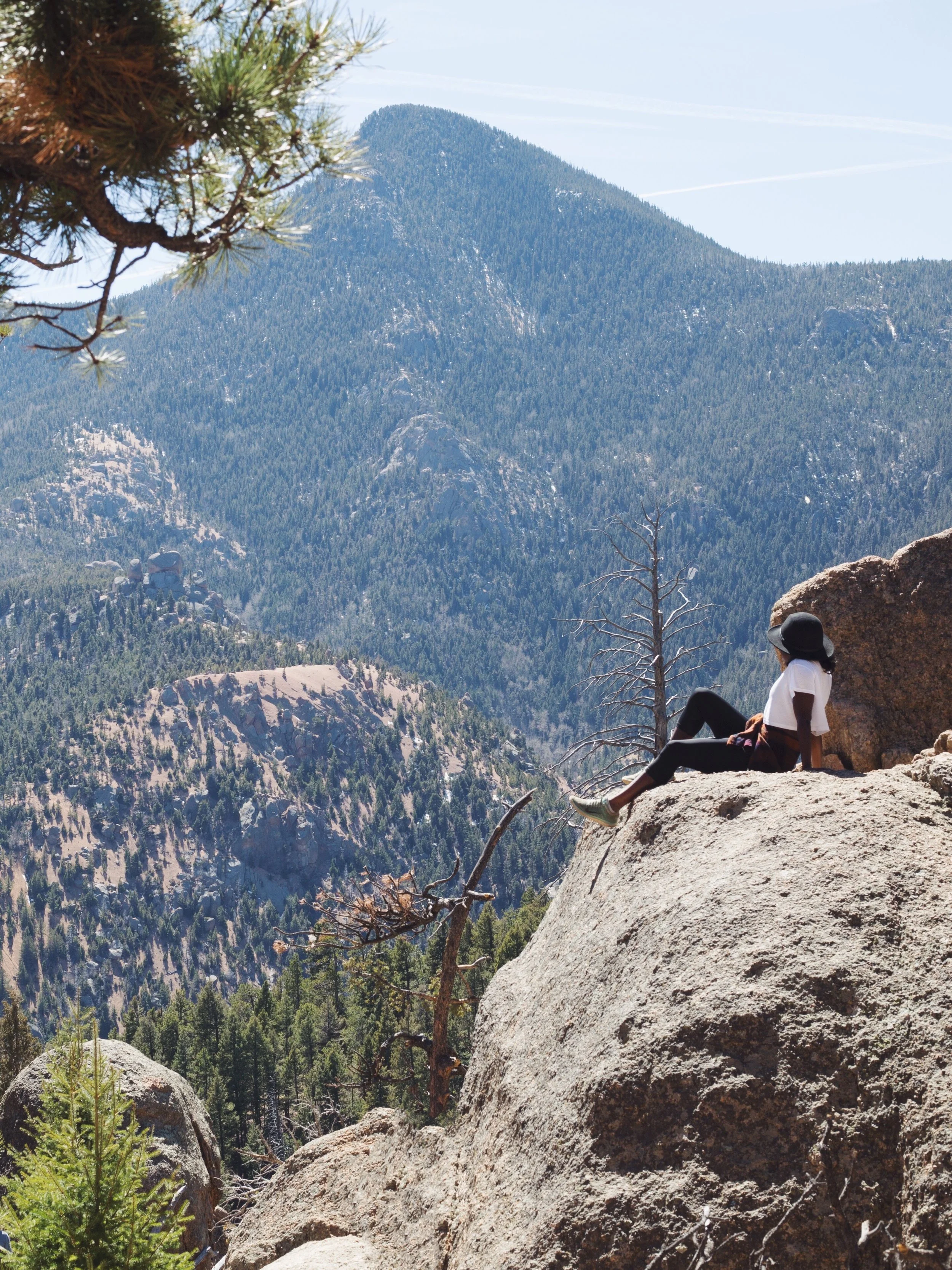 After climbing up the Manitou Incline, I was happy to take a rest and enjoy the view. 2,744 steps will do that to you.