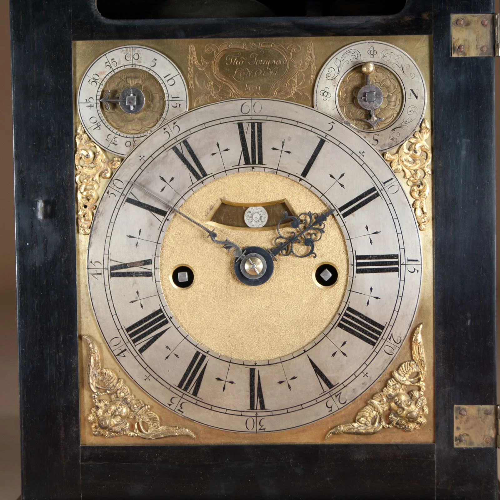 Charles II Ebony Table Clock by Thomas Tompion