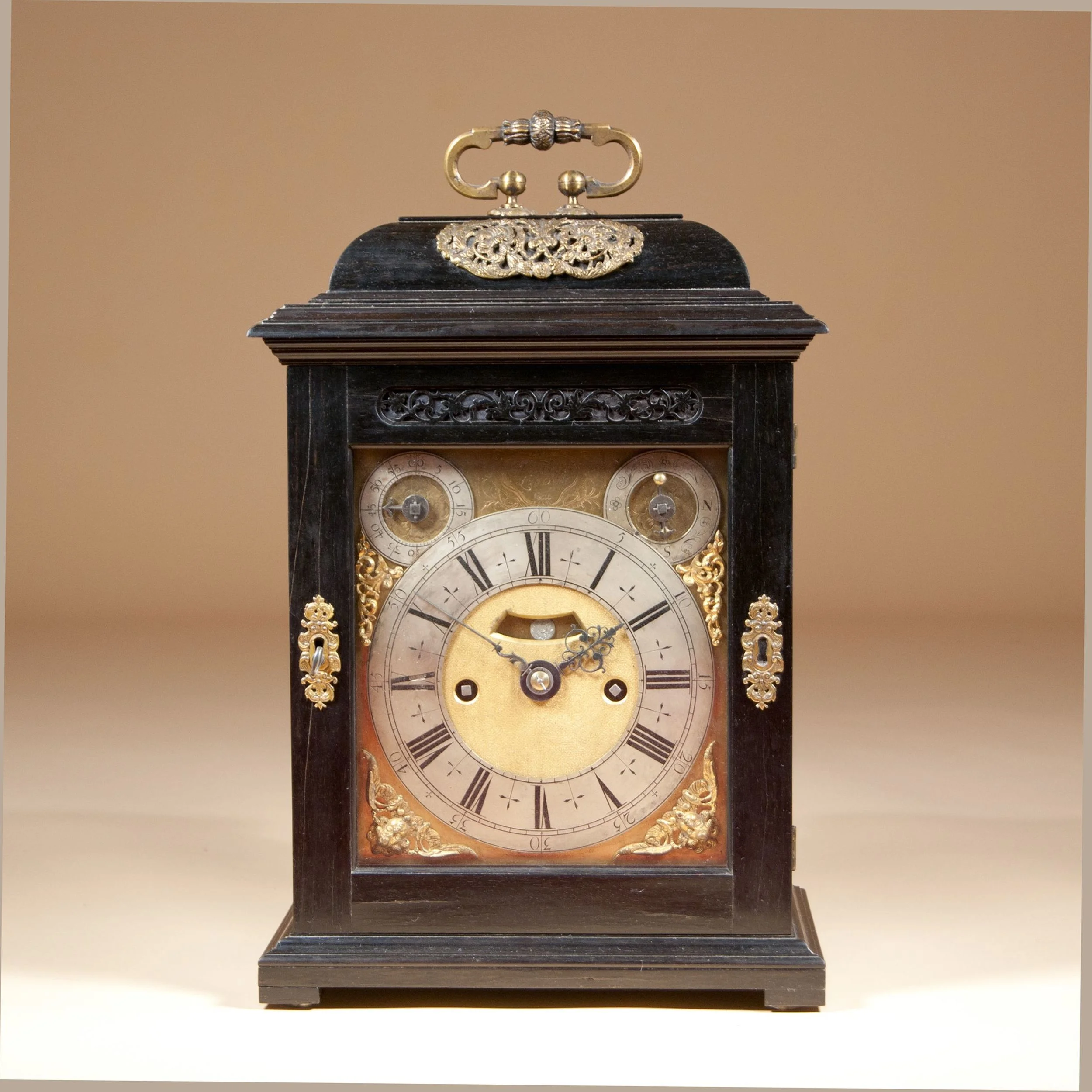 Charles II Ebony Table Clock by Thomas Tompion
