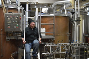 Karl taking a rare break while waiting out “40 oz of Freedom”‘s boil.