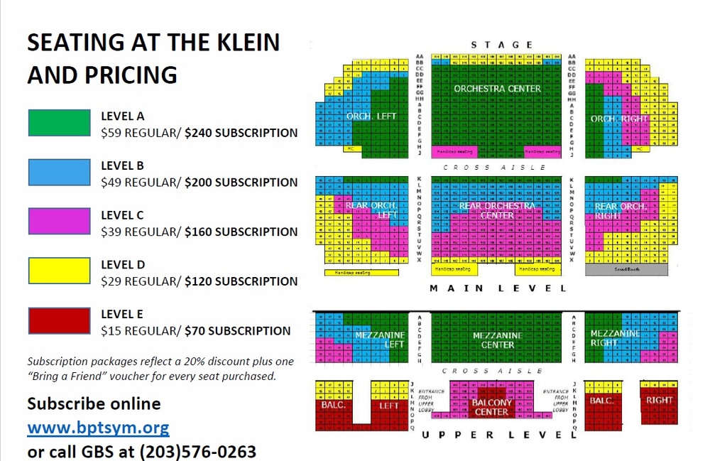 The Klein Memorial Auditorium Seating Chart