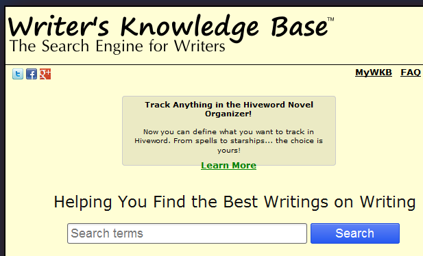 A resource base for writers.