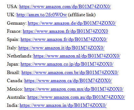 The full listing of the URLs of my book.