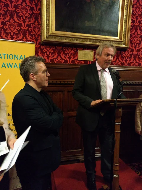 Tom Watson and Giles Watling, MPs, speaking at the Awards. Photo by Terry Freedman