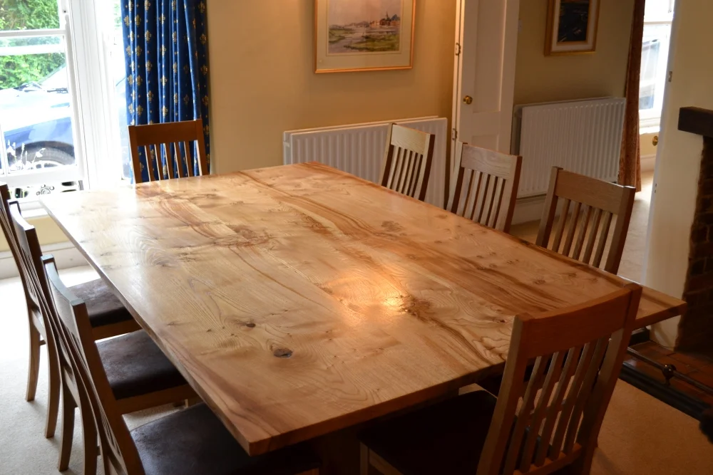 Formal table made from sweet chestnut