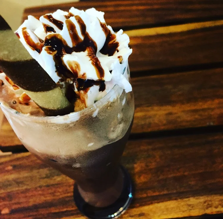 An iced mocha from Himalayan Java at City Centre near Gyaneshwor.