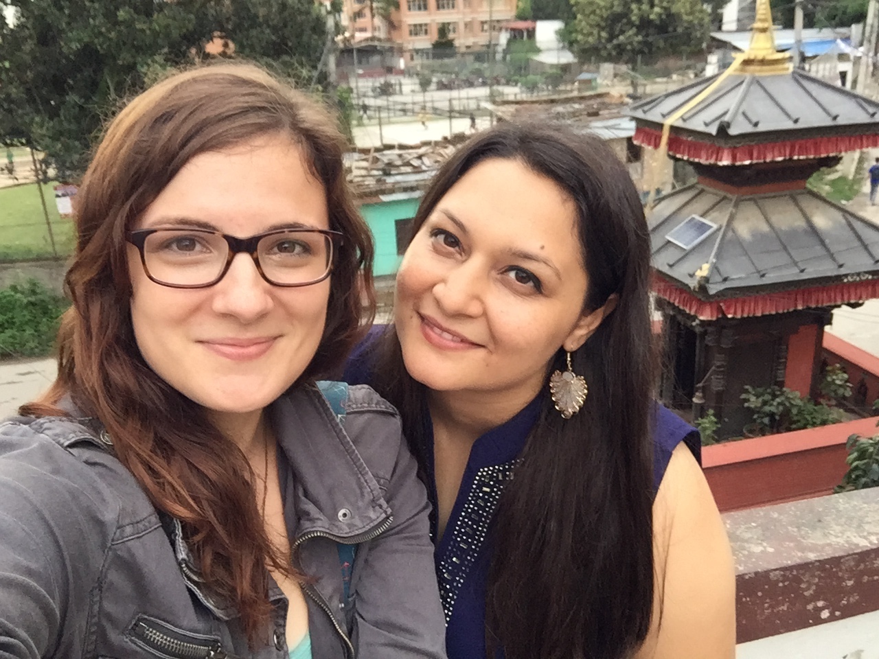 Clearly, a selfie of Ashmita and I. No one can figure my Nikon out, ha.