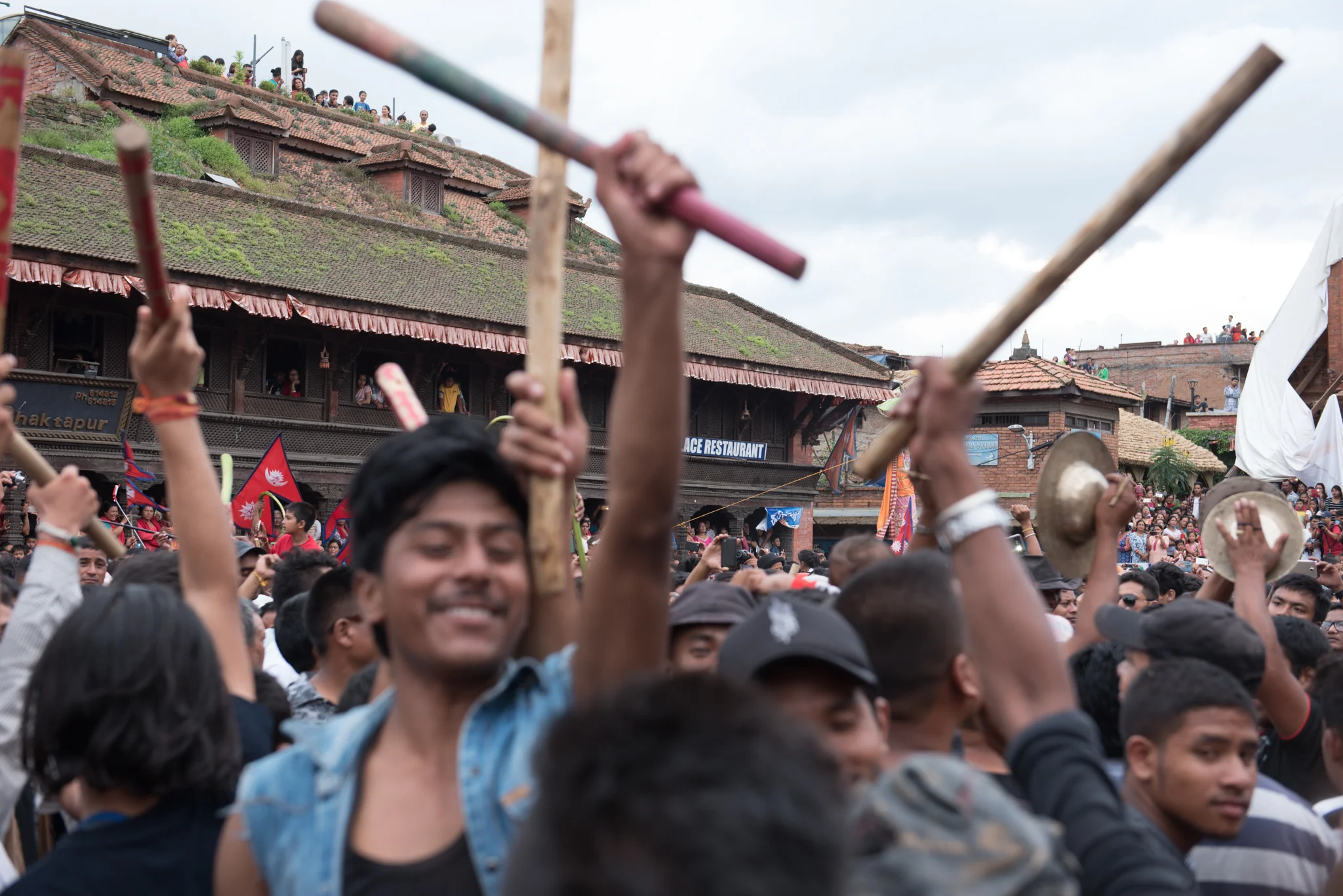 Gai Jatra "Cow" Festival in Bhaktapur, Nepal on Aug. 18, 2016. (Photo by Brittany Wait)