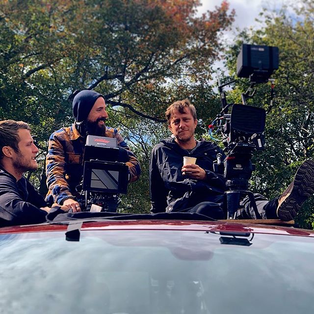 A nice fall day filming on top of 🚗s. Classic @cinematthias @joeescandell @jay_hunter_1 looks right there. So happy to be working with such creative minds this month :) I&rsquo;m so excited to see all our hard work come to fruition 📺 🎬#frathazemov