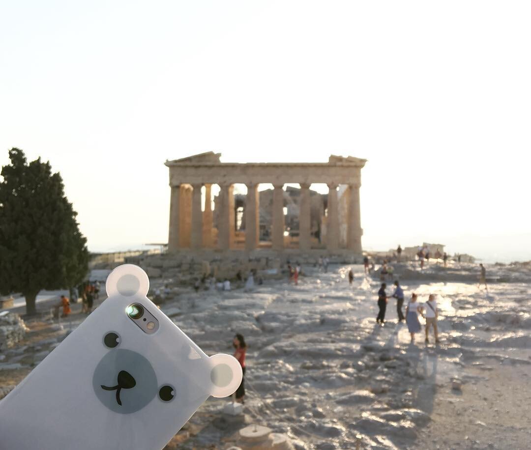 #ANICASE at the #Parthenon ! 🇬🇷🏛 .
.
.
.
.
#anicase #iphonecase #iphone6s #polarbear #picoftheday #weekend #laborday #greece #athens #helloseptember #vacay #instavacay #sunset #athena #acropolis #🇬🇷 #🏛