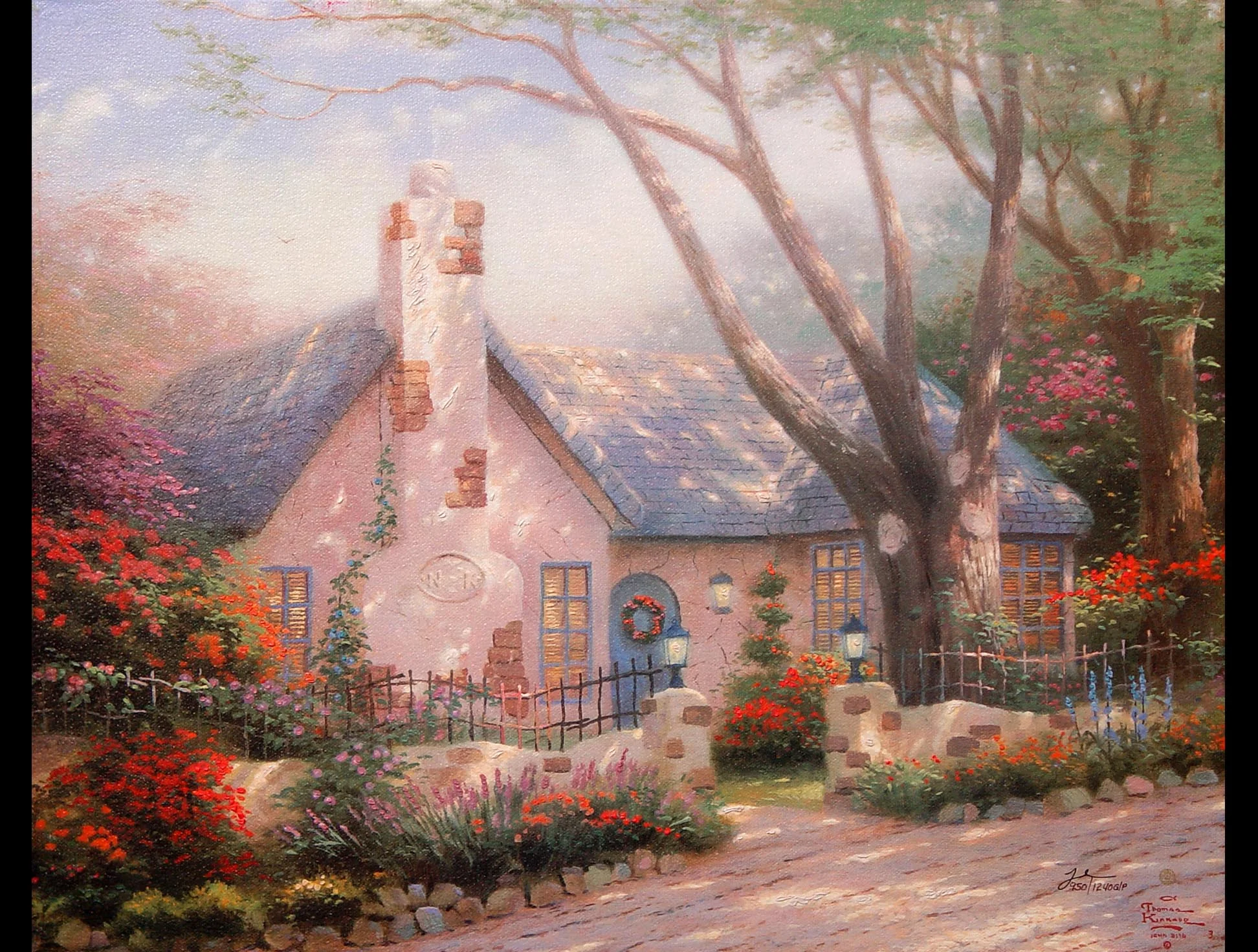 Morning Glory Cottage by Thomas Kinkade