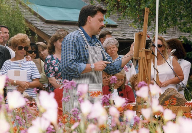 Thomas Kinkade painting en plein air 