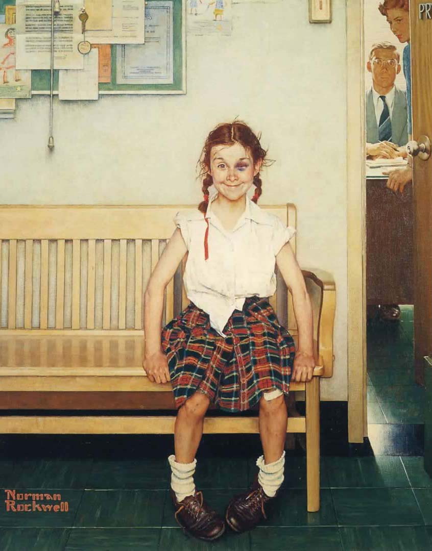 The Young Lady with the Shiner by Norman Rockwell